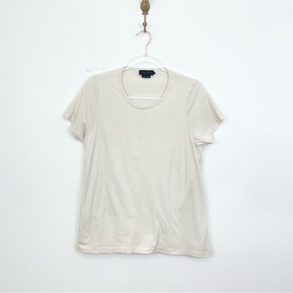 Hatch maternity luxe organic cotton nursing tee in cream